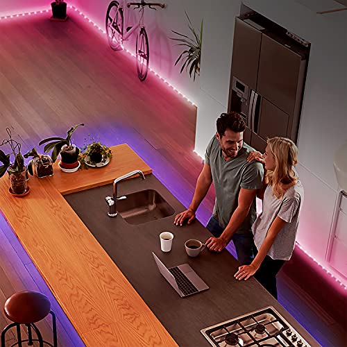 DAYBETTER 200 ft RGB LED Strip Lights with App & Remote, Music Sync, Color Changing for Bedroom, Kitchen, Party