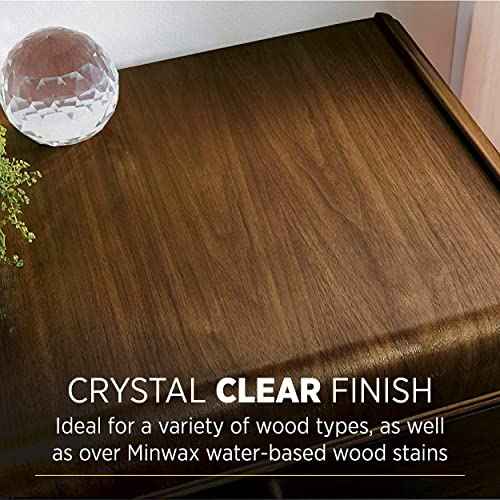 1/2 pt Minwax 25555 Clear Polycrylic Water-Based Protective Finish Gloss