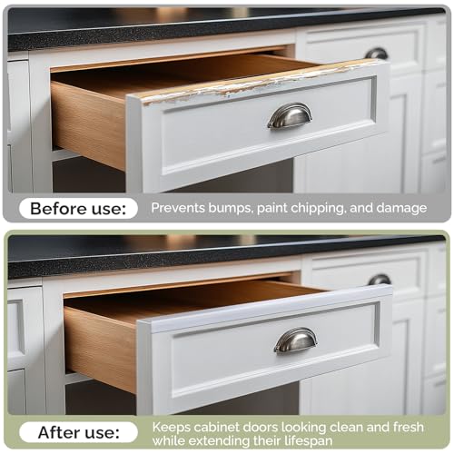 Magicheap 17.72-Inch Transparent Cabinet Door Protector – 2 Pack, Thick 3/4"