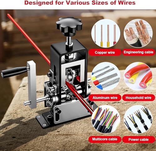 Manual Wire Stripping Machine - Adjustable Copper Wire Peeler Tool for Scrap Recycling
