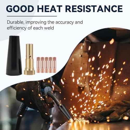 7Pcs Flux Core Gasless Nozzle Tips, 0.035'' /0.9mm Flux Welding Tip Compatible with Century FC90|80GL MIG Welding Gun Kit K3493-1