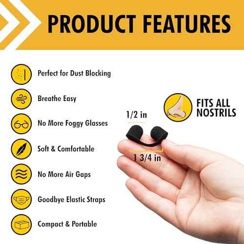 Dust Mask for Nose - Nose Filter Dust Blocker, Disposable Breathable Woodworking, Lawn Mowing, Construction