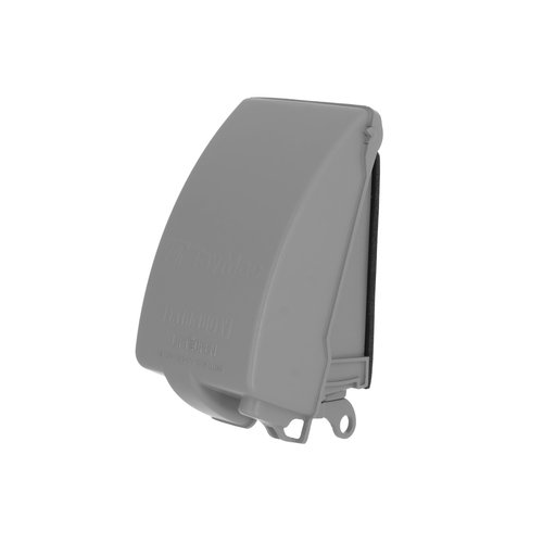 TayMac MX4280S 1-Gang Extra Duty In-Use Cover, Weatherproof Metal Low Profile 8-in-1, 3.5 in. Deep, Vertical, Gray