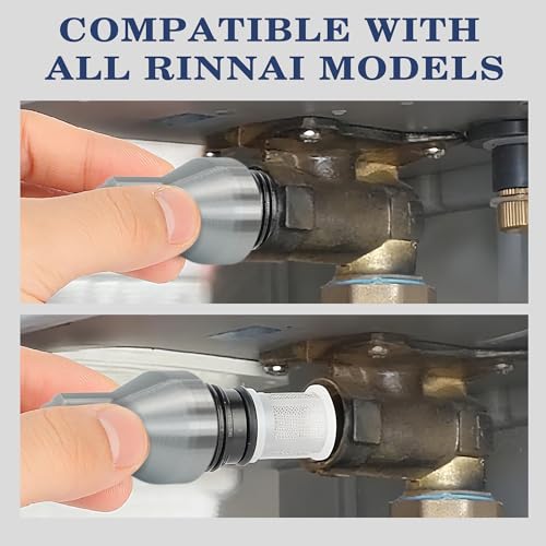 Brolena Silver 3-in-1 Water Heater Filter Removal Tool & Replacement Filters Kit for Rinnai