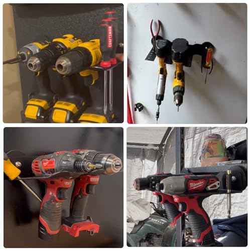 MUTUACTOR Super Power Tool Organizer Heavy Duty,Magnetic Mount Drill Holder Tool Storage,Anti-slip Magnetic Impact Drilling Driver Wrench Holder for Indoors Installation Repair Fixing