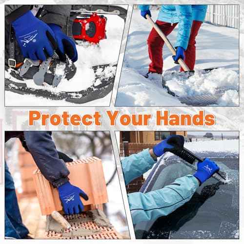 Winter Work Gloves Freezer Gloves Waterproof Insulated Work Gloves Thermal Gloves Foam Latex Coated Glove