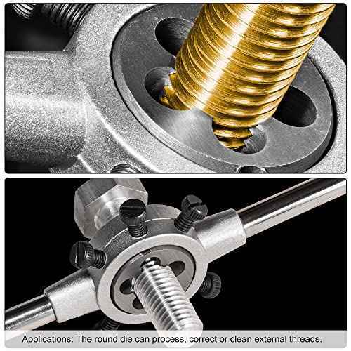 uxcell 8-32 UNC Round Die, Machine Thread Right Hand Threading Die, Alloy Tool Steel Screw Thread Cutting Die