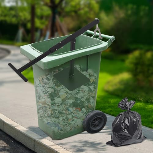 Manual Trash Compactor with Adjustable Height, Portable Waste Press for Kitchen & Office