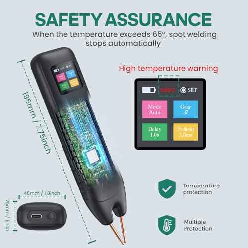 VLOXO Battery Spot Welder, Battery Welder 99 Gear Adjustable Handheld Spot Welder with LCD Screen Automatic and Manual Modes Portable Spot Welding Machine for Welding Nickel Strips and Iron