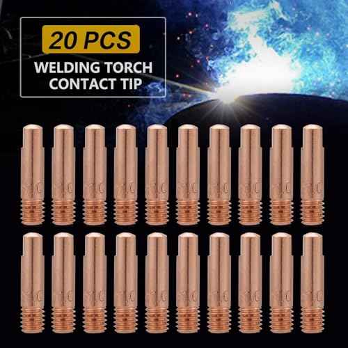20 PCS Welding Supplies, 1.0 MM Welding Equipment, 0.9 Inch Wire Welder, for Welding Torch, Hard Metal