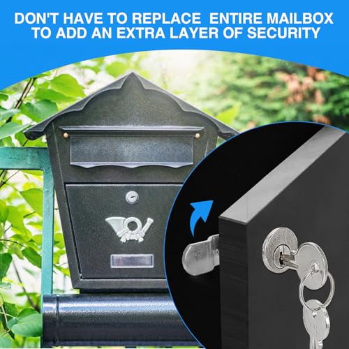 Universal Mailbox Lock Replacement Kit with 4 Keys - Easy Install & Durable Security