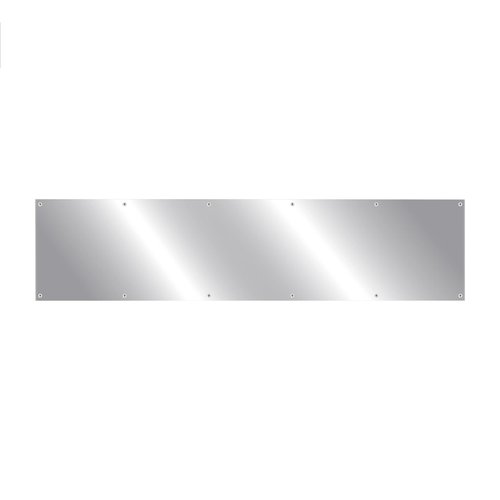 GALOFAY Door Metal Kick Plate 6x28 inches Aluminum Decorative Plates Protector for 30 inches Front Doors, 18 Ga Thickness 6"x 28" (Silver)