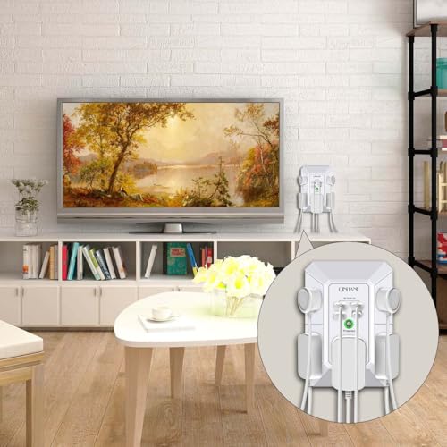 QINLIANF White Wall Surge Protector with 5 Outlets & 4 USB Ports - 3U1C
