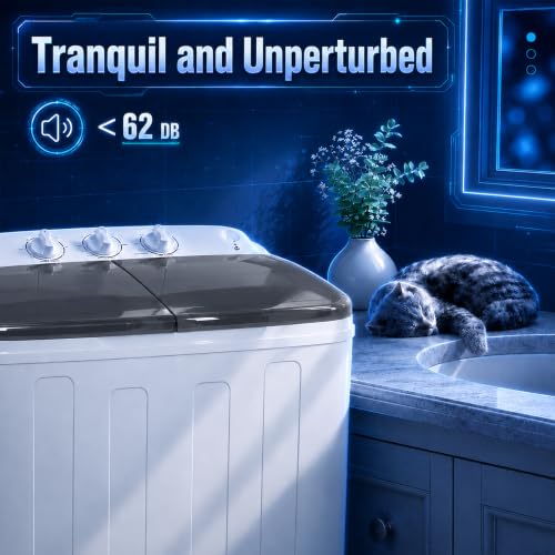Pataku Portable Washing Machine & Dryer Combo 25.3Lbs Grey Compact Twin Tub