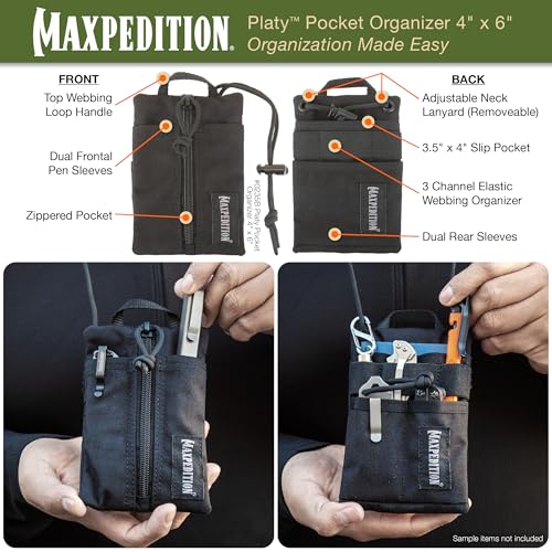 Maxpedition Platy Pocket Organizer - Compact EDC Tool Pouch with Molle and YKK Zippers