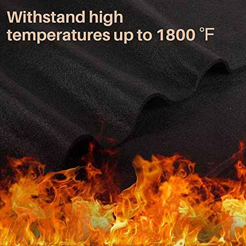 4-Pack 20" x 20" Carbon Felt Welding Blankets - Heat Resistant up to 1800¡ÆF - Fireproof Mat for Glass Blowing, Camp Stove, Grill - Fire Resistant Pad - Carbon Fiber Blanket