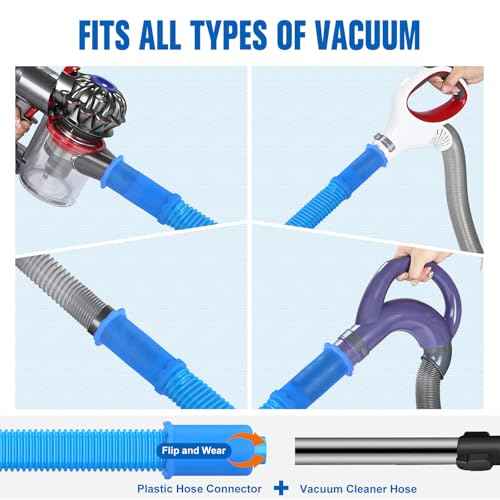 Sealegend Dryer Vent Cleaner Kit Vacuum Hose Attachment Compatible with Most Vacuum Cleaner, Quickly Lint Remover Cleaning Supplies