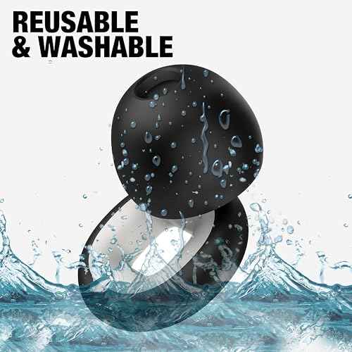 Ear Plugs for Sleeping, Noise Cancelling & Motorcycle Wind Noise - Reusable Earplugs & Hearing Protection in Soft Flexible Silicone for Sleep, Concerts or Focus - NRR 28db Earplugs, 8 Tips S/M/L/XL