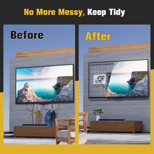 White In-Wall TV Box for Wall-Mounted Home Theater, 11.9" x 8.4" - 1 Pack