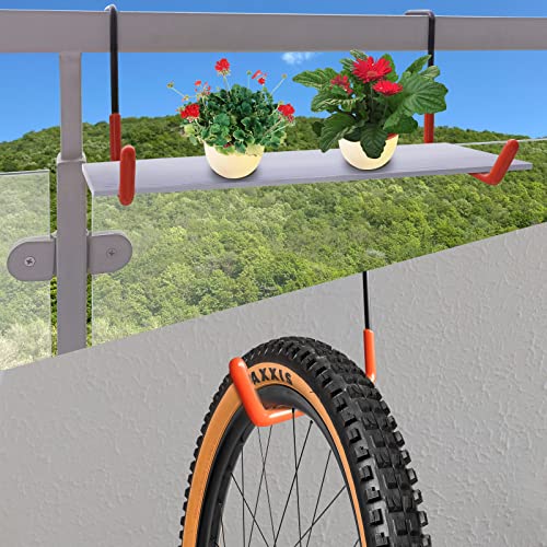 HUPBIPY Black Rafter Hook Hanger Set for Garage & Home Organization - Heavy Duty Steel, Non-Slip Coating, 6 Pack
