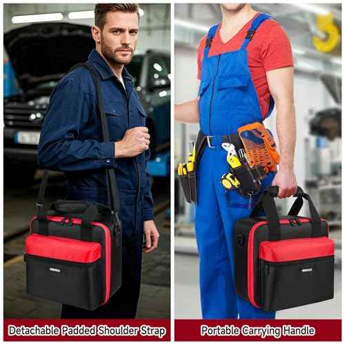 Impact Wrench Case Compatible with Milwaukee 2967-20/ Dewalt DCF900B/DCF891B/DCF961B/DCF899B Impact Wrench Kit,Tool Bag Compatible with Milwaukee Impact Battery and Charger,Bag Only