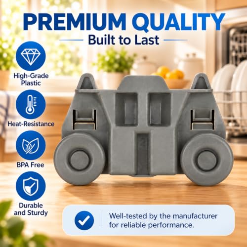 W10195417 Dishwasher Lower Rack Wheels – 4 Pack for Kenmore, KitchenAid