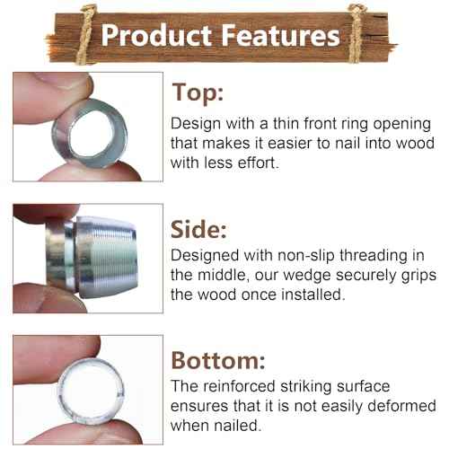 21 PCS Round Axe Handle Wedge Safety Metal Wedge Hammer Handle Wedges for Axe Hammer Sledge (0.31/0.39/0.47 Inch)