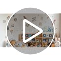 Space Animal Wall Decals for Kids Bedroom - 39x12 Inch Peel & Stick Decor