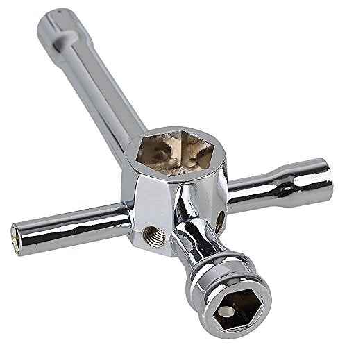 2pcs Hobbypark Aluminum Cross Wrenches Sleeve 4/5/5.5/7mm 8mm 10mm 12mm 17mm Glow Plug Socket Hex Driver Hexagon Spanner Wheel Repair Tools for RC Car