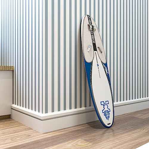 Cohoo Home Striped Peel and Stick Wallpaper Boho Contact Paper for Cabinets Grey and White Stripe Contact Paper Line Modern Wallpaper for Bedroom Self-Adhesive Removable Boy Room Shelf 17.3inW 78.7inL