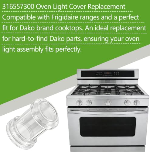 HXKDJ 316557300 Light Lens Cover for Frigidaire Ovens, 2-Pack