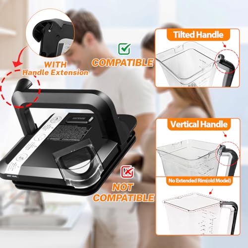 Replacement Locking Lid for Ninja 72 OZ Blenders - Model BL610/BL671 – BPA Free, Dishwasher Safe