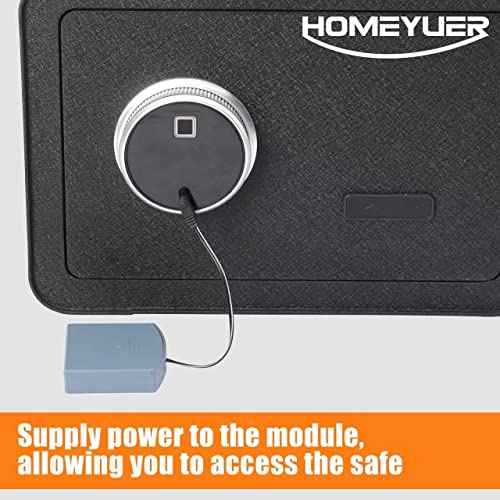 External Power Supply Box with 2.5mm and 3.5mm Jack for Some Safe Box with External Battery Supply, 4 AA Battery Holder with Wires, 6V Backup Power Source for The Safe Box