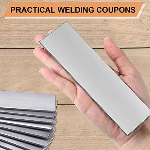 Zonon 12 Pieces Welding Coupons for Training (1-1/2 x 6) Welding Kit 11 Gauge Mild Steel Plate DIY Tig Equipment for Mig Stick Brazing Gas