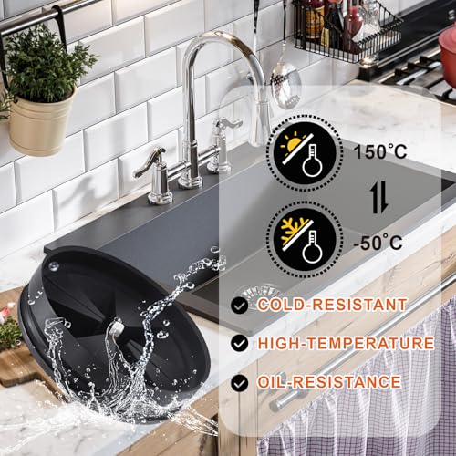 MMXIANG QCB-AM 3 3/8" Garbage Disposal Stopper – 2 Pack, Silicone Splash Guard for In.SinkErator Evolution