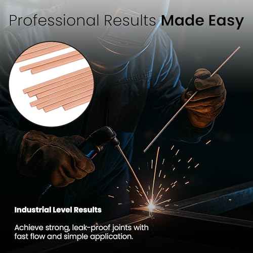 42 pcs Brazing Rods AWS BCuP-5 15% Silver Solder Phos Copper Brazing Alloy Flat Welding Rods 0.050"x1/8"x10" for HVAC, Refrigeration, and Industrial Applications