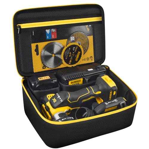 Bag Compatible with DEWALT 20V MAX Cut Off Tool 3 in 1 Brushless (DCS438B), Storage Case Carrying Holder Organizer for Charger, Batteries, Cutting Wheel and Other Accessories (Box Only)