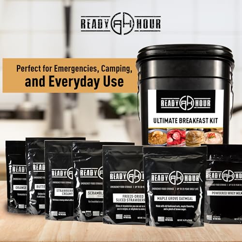 Ready Hour Emergency Food Supply Bucket - 128 Servings, 25-Year Shelf Life