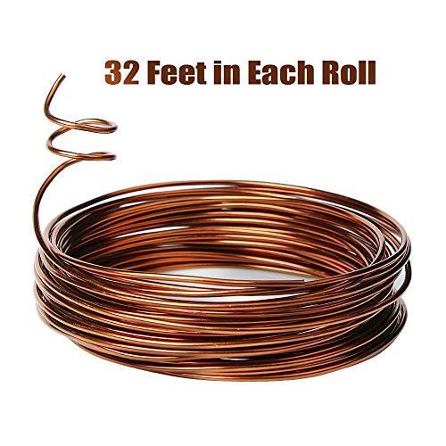 Quality Bronze Long Lasting Bonsai Training Wire Set of 3 Sizes - 1.0mm, 1.5mm, 2.0mm, Corrosion and Rust Resistant (32 Feet Each Size)