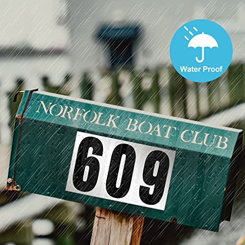 SUREFORU 1 Pack (60) Reflective House & Mailbox Numbers - Waterproof Adhesive Stickers for Home, Door, Car, Business Signage