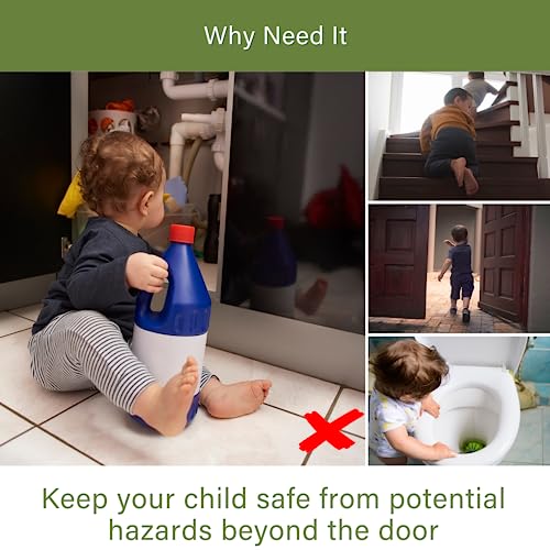 Heart of Tafiti 4-Pack Child Proof Door Knob Covers for Toddlers, Easy Snap-In White Safety Guards