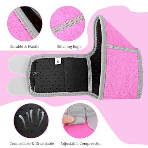 Prasacco 2 Pairs Kids Ankle Brace Set, Knitted Ankle Sleeve Sock Support Pink Ankle Support Elastic Kids Compression Socks Ankle Sleeve Breathable Compression Sleeves for Jogging Running Fitness