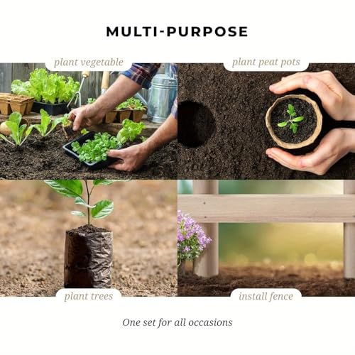 Auger Drill Bit for Planting 1.6"(D) x16.5(L), Garden Ground Earth Spiral Drill Bit for 3/8" Hex Drive Drill, for Post Hole Digger Bulb Bedding Digging Plant Rapid Planter