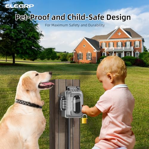 ELEGRP 20A GFCI Outdoor Outlet Kit with Lockable Cover, Metal Box, Self-Test