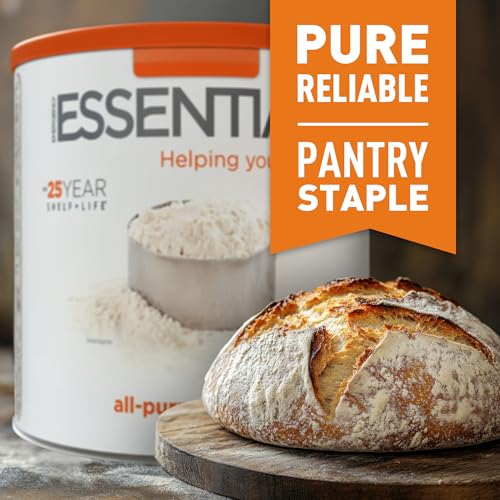 Emergency Essentials All-Purpose White Flour - 25-Year Shelf Life, Enriched, #10 Can, 53 Servings