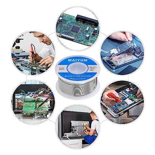 63-37 Tin Lead Rosin Core Solder Wire for Electrical Soldering (0.8mm 50g)