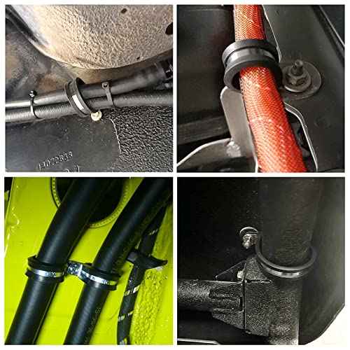 12 Pack 2 Inch Stainless Steel Cable Clamps, Metal Pipe Clamps Wire Clamps Conduit clamps for Tube, Pipe or Wire Loom Installation, Rubber Cussioned