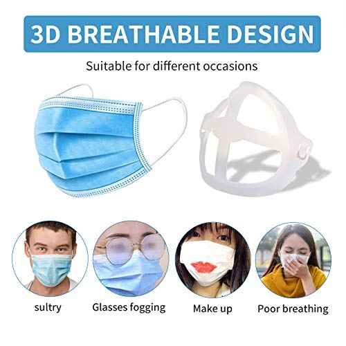 16Pcs Face Bracket for Mask -3D Mask Bracket -Face Mask Internal Support Frame, More Space for Comfortable Breathing, Lipstick Protector £¬Washable Reusable