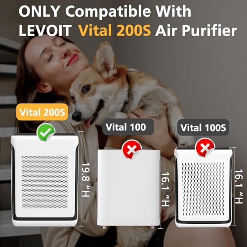 isInlive Vital 200S-P Replacement Filter for Levoit Vital 200S Air Purifier – Yellow