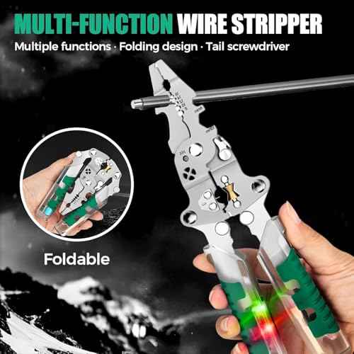 2025 New Electrical Pliers, Folding Stylus Screwdriver Wire Stripper, Upgraded 18-in-1 Multi-function Electrician's Pliers, Can Handle Various Repairs